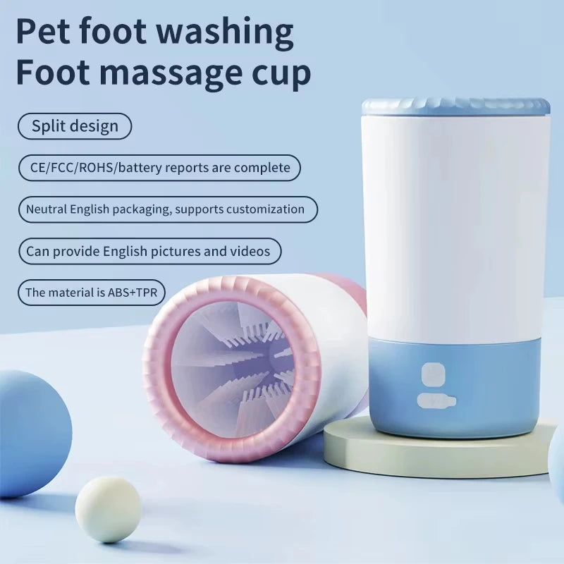 Portable Electric Pet Paw Cleaner - Quick, Quiet, and Waterproof Dog Foot Washing Machine