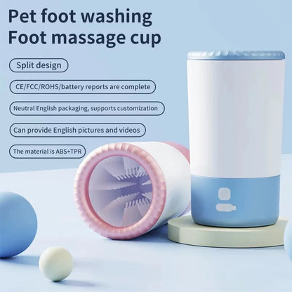 Portable Electric Pet Paw Cleaner - Quick, Quiet, and Waterproof Dog Foot Washing Machine