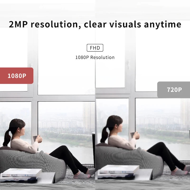 Ease Life App Security Baby Camera Indoor Home Security 2.4Ghz 1080P Pet Dog Camera with Phone App Motion Detection 2-Way Talk