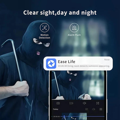 Ease Life App Security Baby Camera Indoor Home Security 2.4Ghz 1080P Pet Dog Camera with Phone App Motion Detection 2-Way Talk