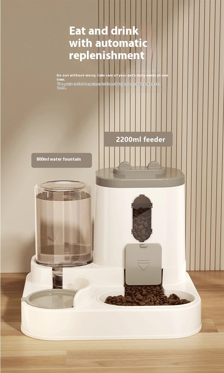Automatic Gravity Pet Feeder & Water Dispenser