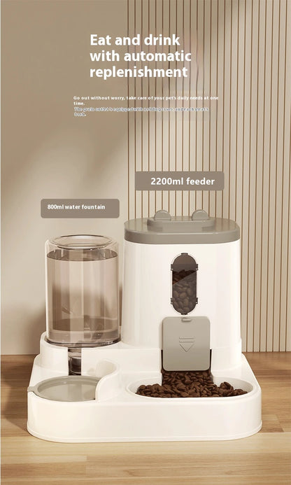 Automatic Gravity Pet Feeder & Water Dispenser