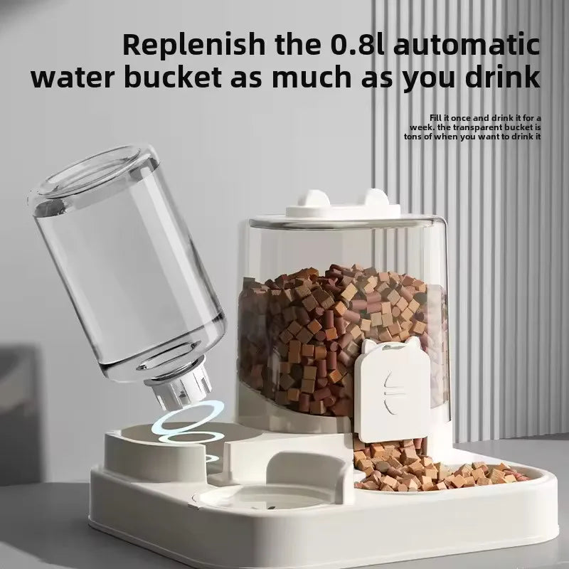 Automatic Gravity Pet Feeder & Water Dispenser