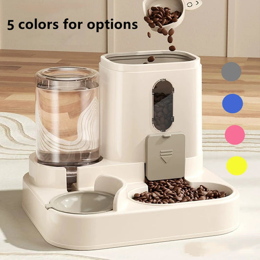 Automatic Gravity Pet Feeder & Water Dispenser