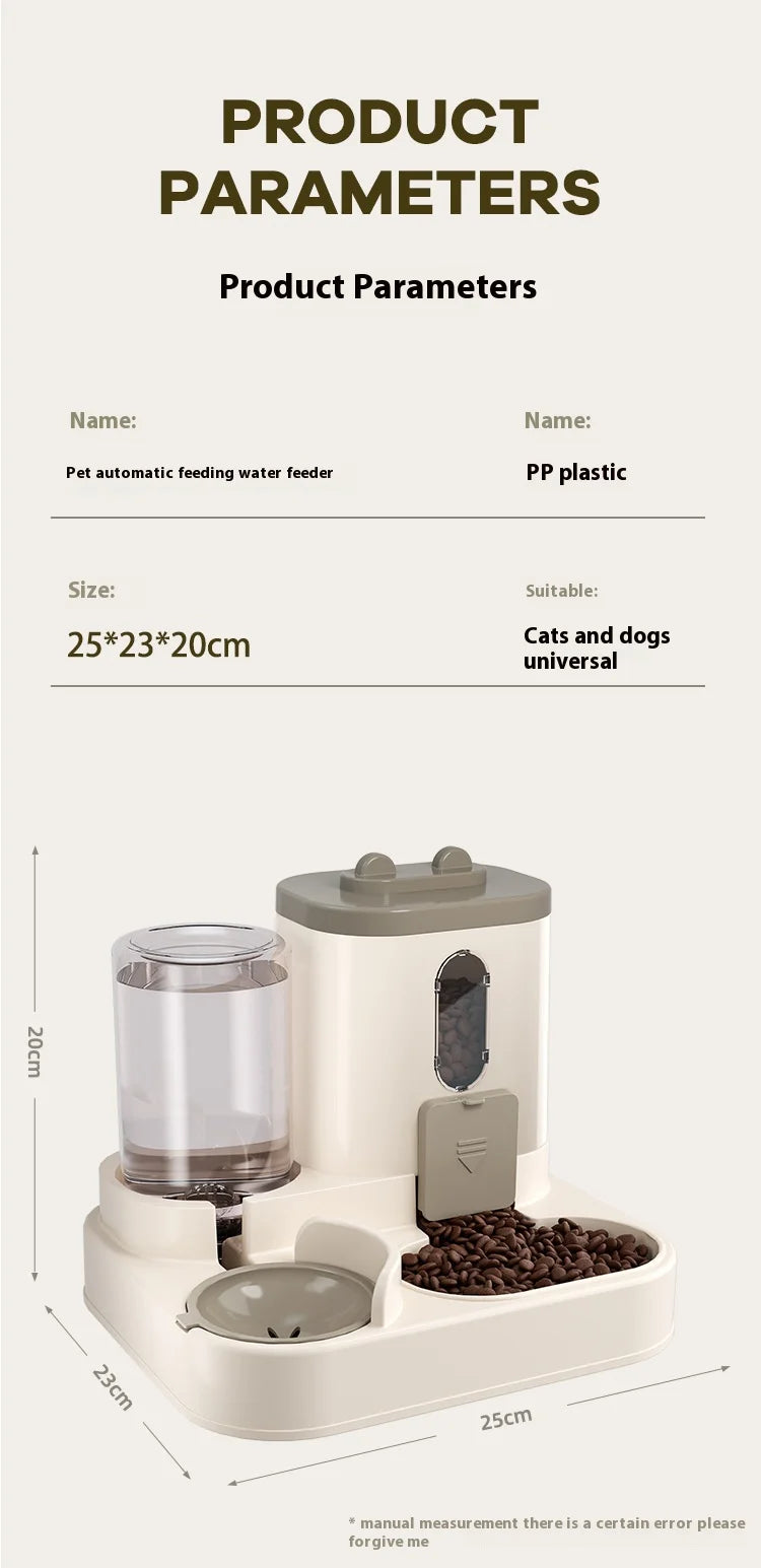 Automatic Gravity Pet Feeder & Water Dispenser