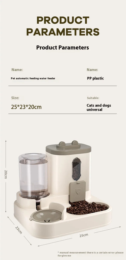 Automatic Gravity Pet Feeder & Water Dispenser