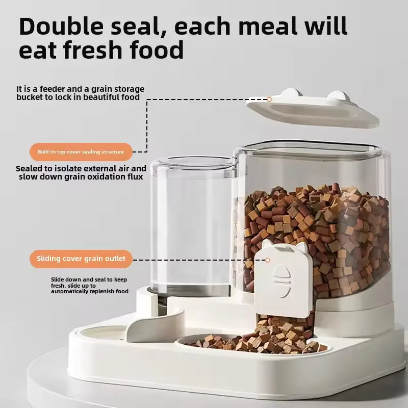 Automatic Gravity Pet Feeder & Water Dispenser